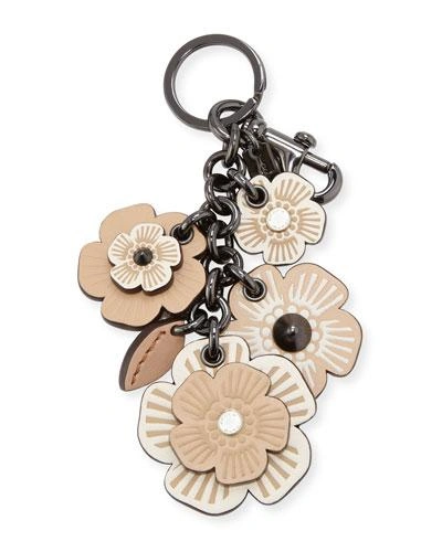 Coach Willow Floral Mix Bag Charm, Chalk In Black/chalk | ModeSens