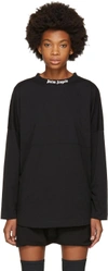 PALM ANGELS Black Long Sleeve Logo T-Shirt