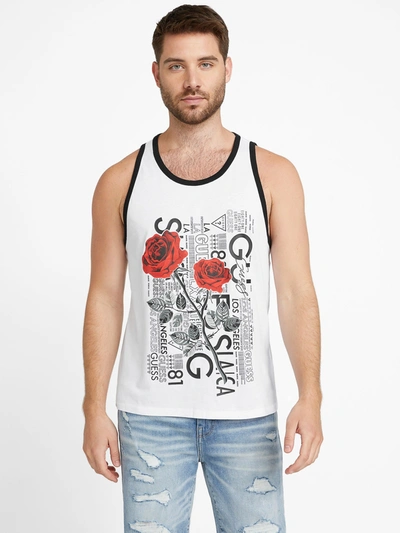 Guess Factory Samuel Rose Tank In White