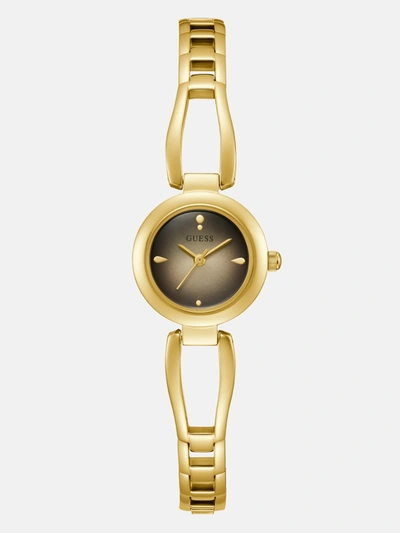 Guess Factory Gold-tone Cutout Bracelet Analog Watch