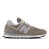 New Balance Womens 574 Logo-embossed Woven Low-top Trainers Grey White G In Grau