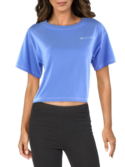 Champion Womens Jersey Short Sleeves T-shirt In Blue