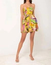 S/W/F STRAPLESS MINI DRESS IN BIRDS OF PARADISE