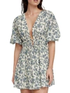 SIGNIFICANT OTHER WOMENS COTTON FLORAL MINI DRESS