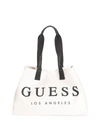 GUESS FACTORY CANVAS BEACH TOTE