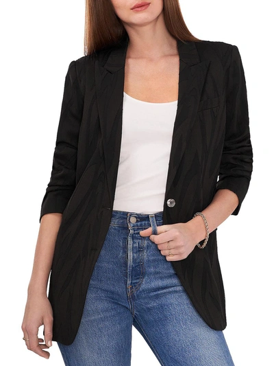 Vince Camuto Womens Jacquard Business Two-button Blazer In Black