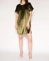 LATTELOVE VELVET DRESS IN DARK GREEN