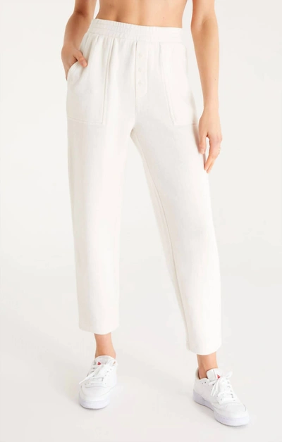 Z Supply Jade Knit Pant In White