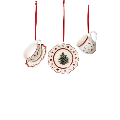 Villeroy & Boch Toy's Delight Decoration Ornaments: Tableware, White Set Of 3