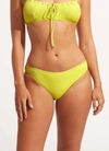 Seafolly Sea Dive Hipster Pant In Wild Lime In Multi