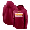 NIKE NIKE BURGUNDY WASHINGTON COMMANDERS CLUB FLEECE PULLOVER HOODIE