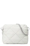 Mz Wallace Madison Quilted Nylon Crossbody Bag In Frost/silver
