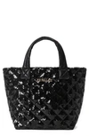 Mz Wallace Mini Metro Deluxe Sequin Tote In Black Sequin