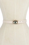 Kurt Geiger Reversible Evil Eye Belt In Ivory