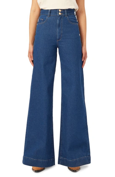 Dl1961 Hepburn Wide-leg High Rise Vintage Jeans In Vinrant Rinse