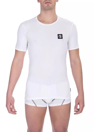 Bikkembergs Crisp White Cotton Crew Neck Tee Men's Bi-pack