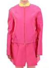 Cote Co|te Elegant Pink Silk Blend Women's Jacket In Pink