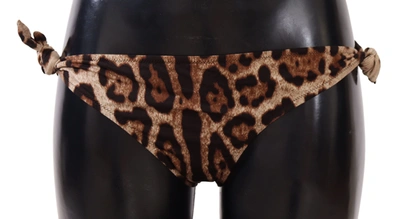 DOLCE & GABBANA DOLCE & GABBANA ELEGANT LEOPARD PRINT BIKINI WOMEN'S BOTTOM