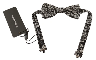 DOLCE & GABBANA DOLCE & GABBANA FLORAL SILK BOW TIE MEN'S LUXE