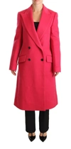 DOLCE & GABBANA DOLCE & GABBANA ELEGANT PINK WOOL-CASHMERE WOMEN'S COAT