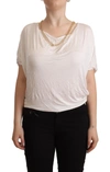 Guess By Marciano White Short Sleeves Gold Chain T-shirt Top In White