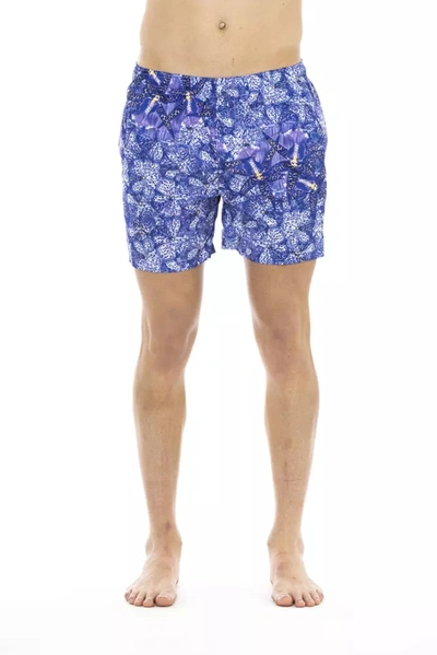 Just Cavalli Polyester Men's Swimwear In Light Blue
