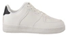 SIGNS SIGNS CHIC WHITE LEATHER LOW TOP MEN'S SNEAKERS