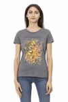 Trussardi Action Cotton Tops & Women's T-shirt In Gray