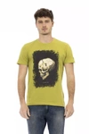 TRUSSARDI ACTION TRUSSARDI ACTION GREEN SHORT SLEEVE TEE WITH GRAPHIC MEN'S CHARM