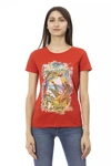 Trussardi Action Cotton Tops & Women's T-shirt In Red