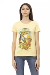 TRUSSARDI ACTION TRUSSARDI ACTION SUNSHINE YELLOW CASUAL CHIC WOMEN'S TEE