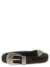 ALBERTO LUTI ALBERTO LUTI LEATHER BELT WITH MACHINED BUCKLE