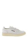 Autry Leather Low-top Sneakers With Perforated Toe Box In White