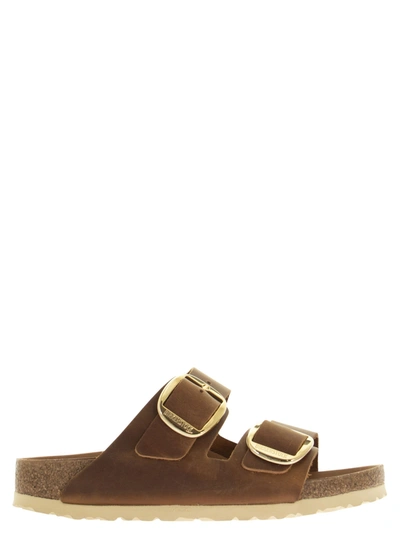 Birkenstock Arizon - Oiled Leather Slipper In Cognac