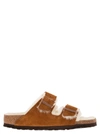 BIRKENSTOCK BIRKENSTOCK ARIZONA SUEDE LAMB FUR SLIPPER