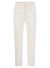 BRUNELLO CUCINELLI BRUNELLO CUCINELLI BAGGY TROUSERS IN GARMENT DYED COMFORT DENIM WITH SHINY TAB