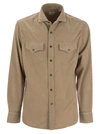 Brunello Cucinelli Easy Fit Corduroy Shirt In Camel