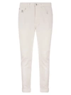 BRUNELLO CUCINELLI BRUNELLO CUCINELLI GARMENT DYED TRADITIONAL FIT FIVE POCKET TROUSERS IN SLUBBED COTTON DENIM