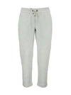 BRUNELLO CUCINELLI BRUNELLO CUCINELLI LIGHTWEIGHT STRETCH COTTON FLEECE TROUSERS WITH PIECE OF FURNITURE