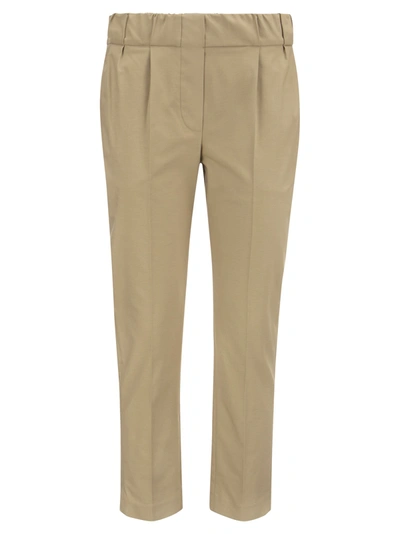 BRUNELLO CUCINELLI BRUNELLO CUCINELLI TAILORED STRETCH TWILL COTTON JOGGER TROUSERS