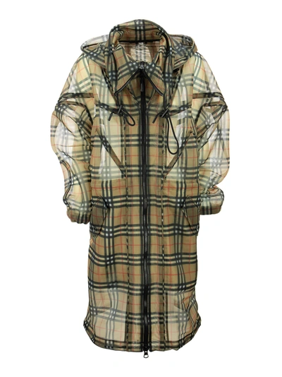 BURBERRY BURBERRY COWBIT VINTAGE CHECK MESH TRENCH
