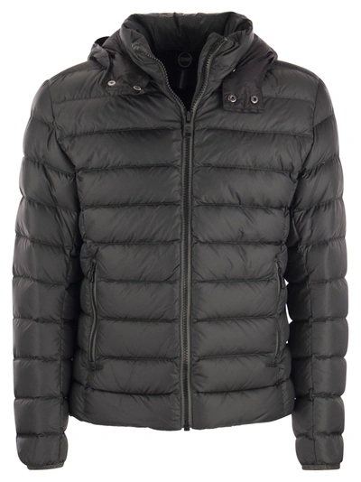 COLMAR COLMAR E CONCRETE DOWN JACKET WITH DETACHABLE HOOD