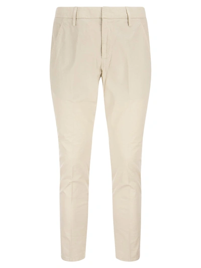 Dondup Slim-fit Cotton Chino Trousers In Brown