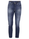 Dondup Denim Trousers With Belt Loops And Contrast Stitching