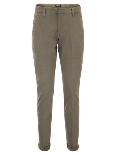 DONDUP DONDUP GAUBERT SLIM FIT GABARDINE TROUSERS