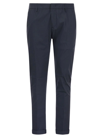 Dondup Gaubert - Slim-fit Gabardine Trousers In Midnight Blue