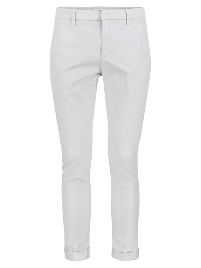 Dondup Gaubert Stretch Cotton And Linen Trousers Trousers In Light Grey