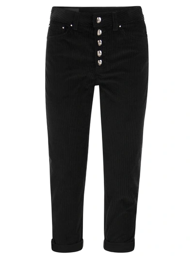 DONDUP DONDUP KOONS LOOSE FITTING VELVET TROUSERS