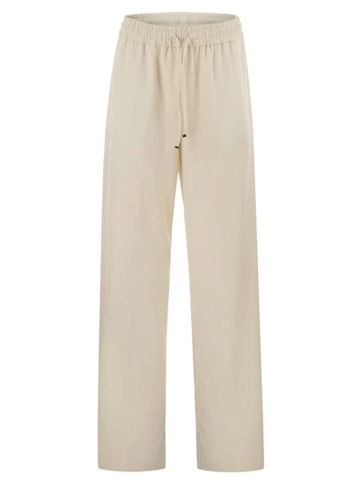 Dondup Marisol - Gabardine Jogger Trousers In Butter