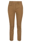 DONDUP DONDUP PERFECT SLIM FIT COTTON GABARDINE TROUSERS